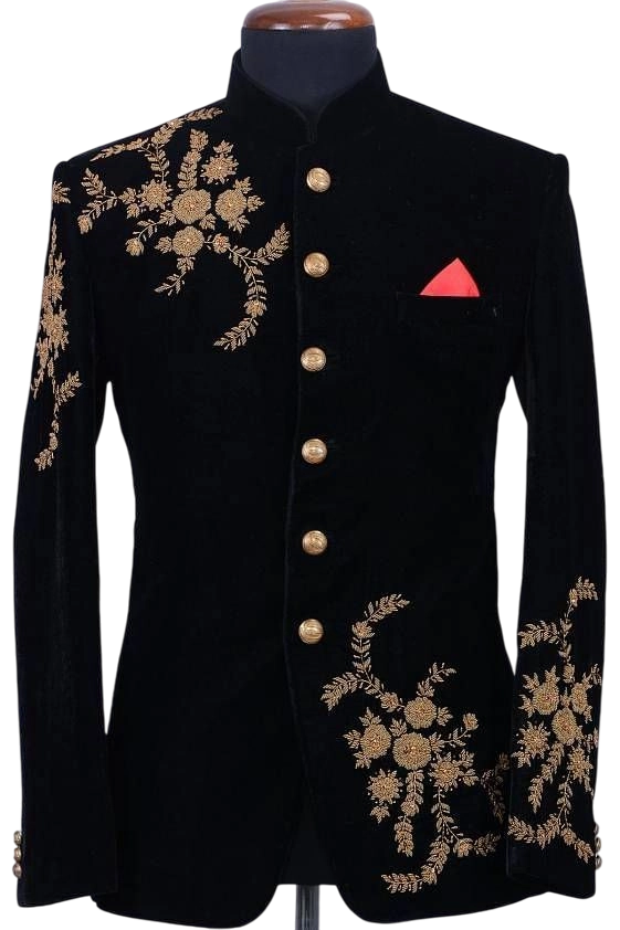 Custom black wedding tuxedo